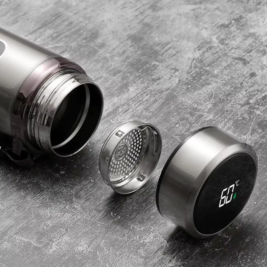 Garrafa de água térmica inteligente - AIRWATER PRO SILVER 1L