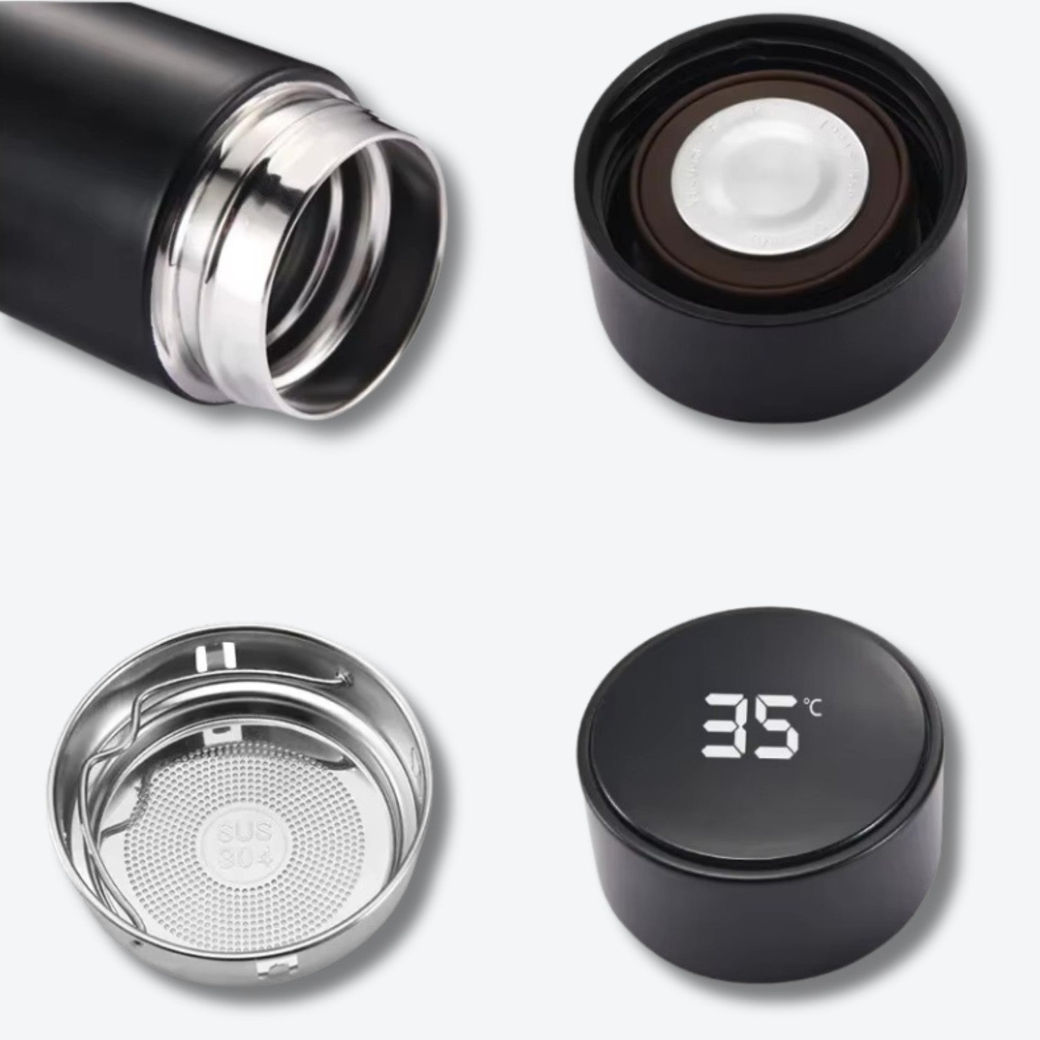 Garrafa de água térmica inteligente - AIRWATER MAT 500ml