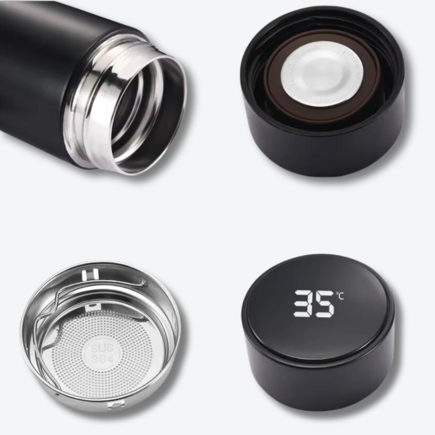 Garrafa de água térmica inteligente - AIRWATER ROSA 500ml